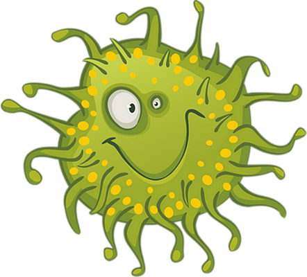 virus - médecine - sciences et techniques - smiley émoticône émoji cartoon clipart illustration - artémotic