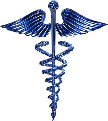 caducée - médecine - sciences et techniques - smiley émoticône émoji cartoon clipart illustration - artémotic