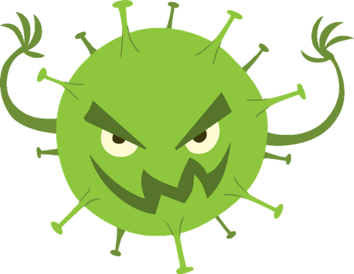 virus - médecine - sciences et techniques - smiley émoticône émoji cartoon clipart illustration - artémotic