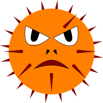 virus - médecine - sciences et techniques - smiley émoticône émoji cartoon clipart illustration - artémotic