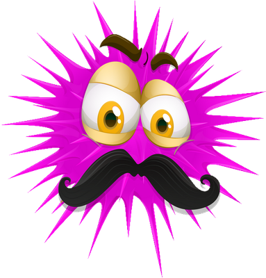virus - médecine - sciences et techniques - smiley émoticône émoji cartoon clipart illustration - artémotic