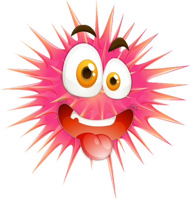 virus - médecine - sciences et techniques - smiley émoticône émoji cartoon clipart illustration - artémotic