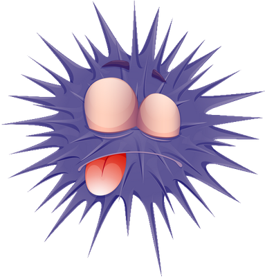 virus - médecine - sciences et techniques - smiley émoticône émoji cartoon clipart illustration - artémotic