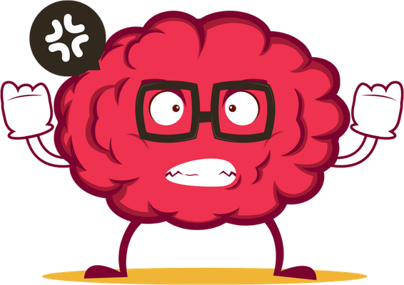 cerveau - médecine - sciences et techniques - smiley émoticône émoji cartoon clipart illustration - artémotic
