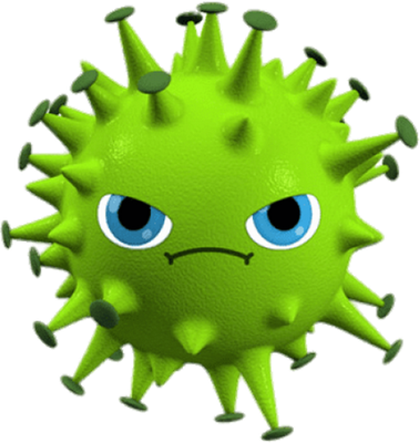 virus - médecine - sciences et techniques - smiley émoticône émoji cartoon clipart illustration - artémotic