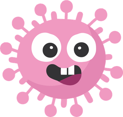 virus - médecine - sciences et techniques - smiley émoticône émoji cartoon clipart illustration - artémotic