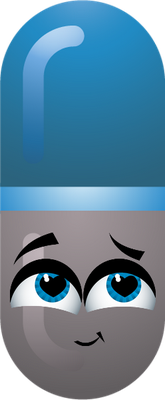 médicament gélule - médecine - sciences et techniques - smiley émoticône émoji cartoon clipart illustration - artémotic