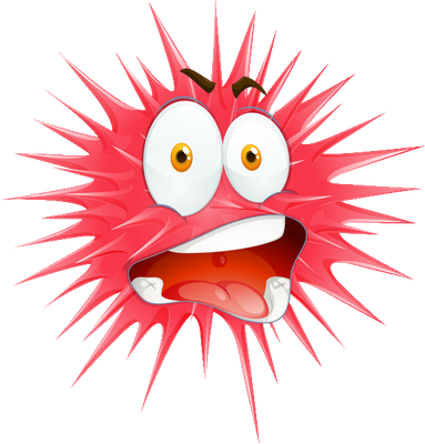 virus - médecine - sciences et techniques - smiley émoticône émoji cartoon clipart illustration - artémotic
