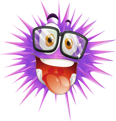 virus - médecine - sciences et techniques - smiley émoticône émoji cartoon clipart illustration - artémotic