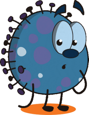 virus - médecine - sciences et techniques - smiley émoticône émoji cartoon clipart illustration - artémotic
