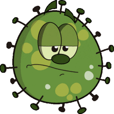 virus - médecine - sciences et techniques - smiley émoticône émoji cartoon clipart illustration - artémotic