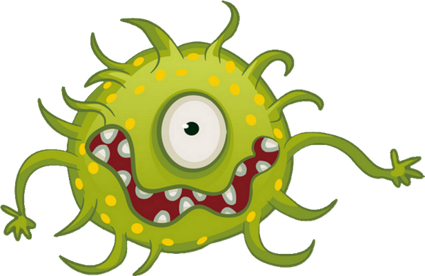 virus - médecine - sciences et techniques - smiley émoticône émoji cartoon clipart illustration - artémotic