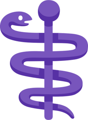 caducée - médecine - sciences et techniques - smiley émoticône émoji cartoon clipart illustration - artémotic