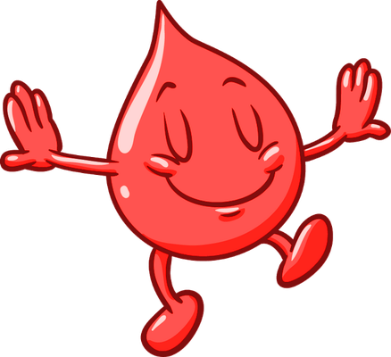 sang - médecine - sciences et techniques - smiley émoticône émoji cartoon clipart illustration - artémotic