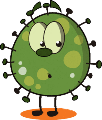 virus - médecine - sciences et techniques - smiley émoticône émoji cartoon clipart illustration - artémotic