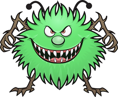 virus - médecine - sciences et techniques - smiley émoticône émoji cartoon clipart illustration - artémotic