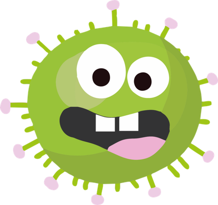 virus - médecine - sciences et techniques - smiley émoticône émoji cartoon clipart illustration - artémotic