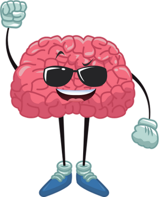 cerveau - médecine - sciences et techniques - smiley émoticône émoji cartoon clipart illustration - artémotic