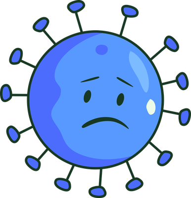 virus - médecine - sciences et techniques - smiley émoticône émoji cartoon clipart illustration - artémotic