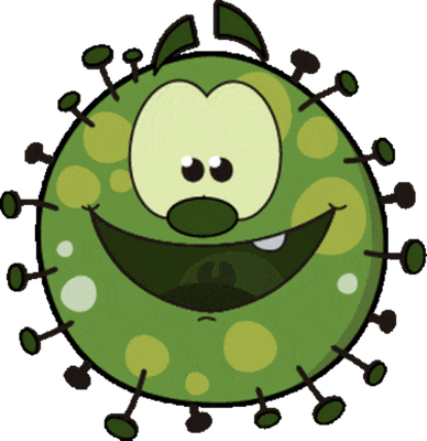 virus - médecine - sciences et techniques - smiley émoticône émoji cartoon clipart illustration - artémotic