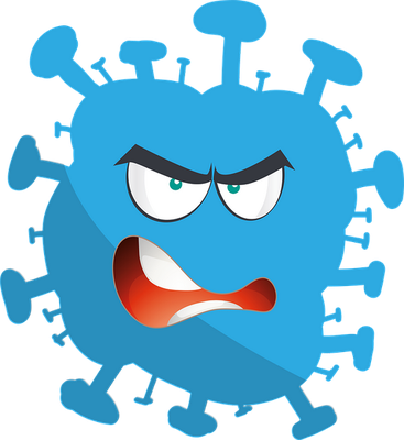 virus - médecine - sciences et techniques - smiley émoticône émoji cartoon clipart illustration - artémotic