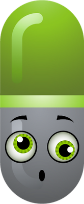 médicament gélule - médecine - sciences et techniques - smiley émoticône émoji cartoon clipart illustration - artémotic