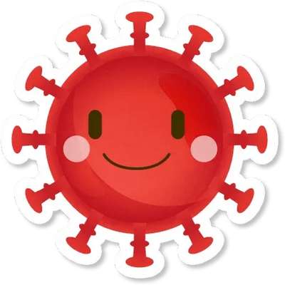 virus - médecine - sciences et techniques - smiley émoticône émoji cartoon clipart illustration - artémotic