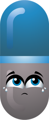médicament gélule - médecine - sciences et techniques - smiley émoticône émoji cartoon clipart illustration - artémotic
