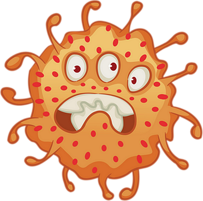 virus - médecine - sciences et techniques - smiley émoticône émoji cartoon clipart illustration - artémotic