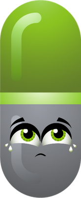 médicament gélule - médecine - sciences et techniques - smiley émoticône émoji cartoon clipart illustration - artémotic