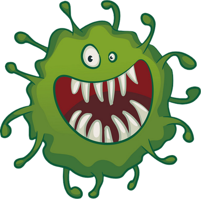 virus - médecine - sciences et techniques - smiley émoticône émoji cartoon clipart illustration - artémotic