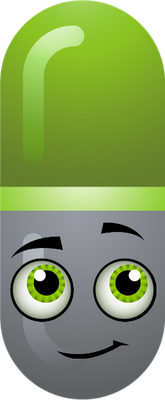 médicament gélule - médecine - sciences et techniques - smiley émoticône émoji cartoon clipart illustration - artémotic
