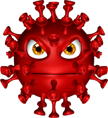virus - médecine - sciences et techniques - smiley émoticône émoji cartoon clipart illustration - artémotic