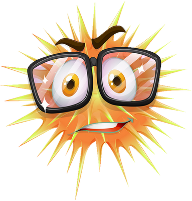 virus - médecine - sciences et techniques - smiley émoticône émoji cartoon clipart illustration - artémotic