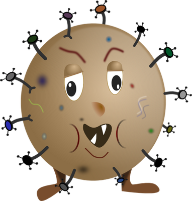 virus - médecine - sciences et techniques - smiley émoticône émoji cartoon clipart illustration - artémotic