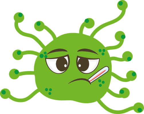 virus - médecine - sciences et techniques - smiley émoticône émoji cartoon clipart illustration - artémotic