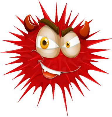virus - médecine - sciences et techniques - smiley émoticône émoji cartoon clipart illustration - artémotic