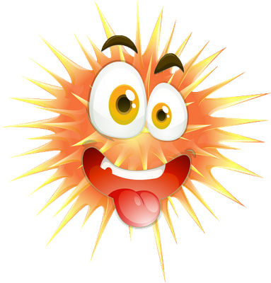 virus - médecine - sciences et techniques - smiley émoticône émoji cartoon clipart illustration - artémotic