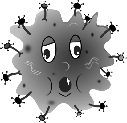 virus - médecine - sciences et techniques - smiley émoticône émoji cartoon clipart illustration - artémotic