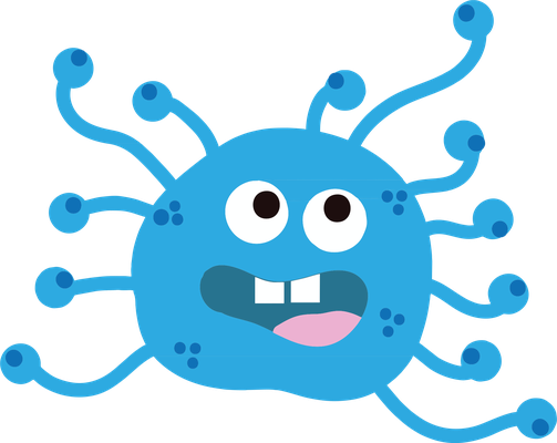 virus - médecine - sciences et techniques - smiley émoticône émoji cartoon clipart illustration - artémotic