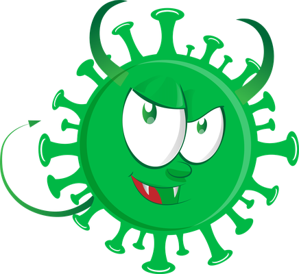 virus - médecine - sciences et techniques - smiley émoticône émoji cartoon clipart illustration - artémotic