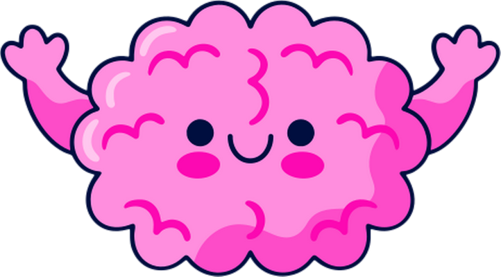 cerveau - médecine - sciences et techniques - smiley émoticône émoji cartoon clipart illustration - artémotic