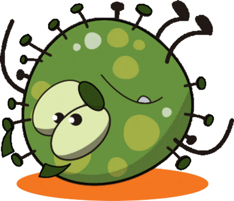 virus - médecine - sciences et techniques - smiley émoticône émoji cartoon clipart illustration - artémotic