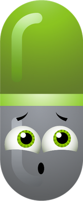 médicament gélule - médecine - sciences et techniques - smiley émoticône émoji cartoon clipart illustration - artémotic