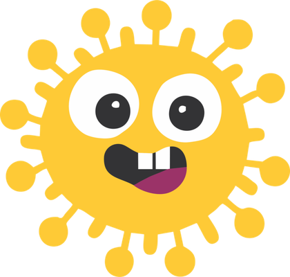 virus - médecine - sciences et techniques - smiley émoticône émoji cartoon clipart illustration - artémotic