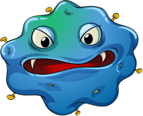 virus - médecine - sciences et techniques - smiley émoticône émoji cartoon clipart illustration - artémotic
