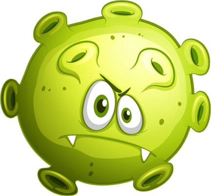 virus - médecine - sciences et techniques - smiley émoticône émoji cartoon clipart illustration - artémotic