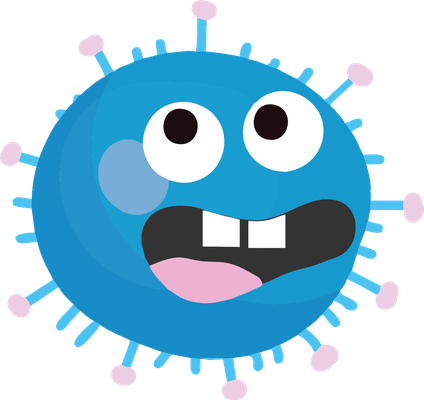 virus - médecine - sciences et techniques - smiley émoticône émoji cartoon clipart illustration - artémotic