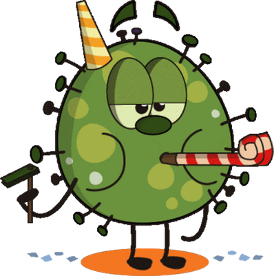 virus - médecine - sciences et techniques - smiley émoticône émoji cartoon clipart illustration - artémotic