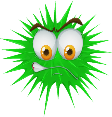 virus - médecine - sciences et techniques - smiley émoticône émoji cartoon clipart illustration - artémotic
